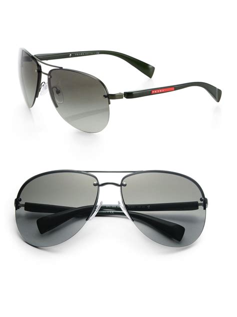 prada mirrored aviator sunglasses|Prada aviator sunglasses men's.